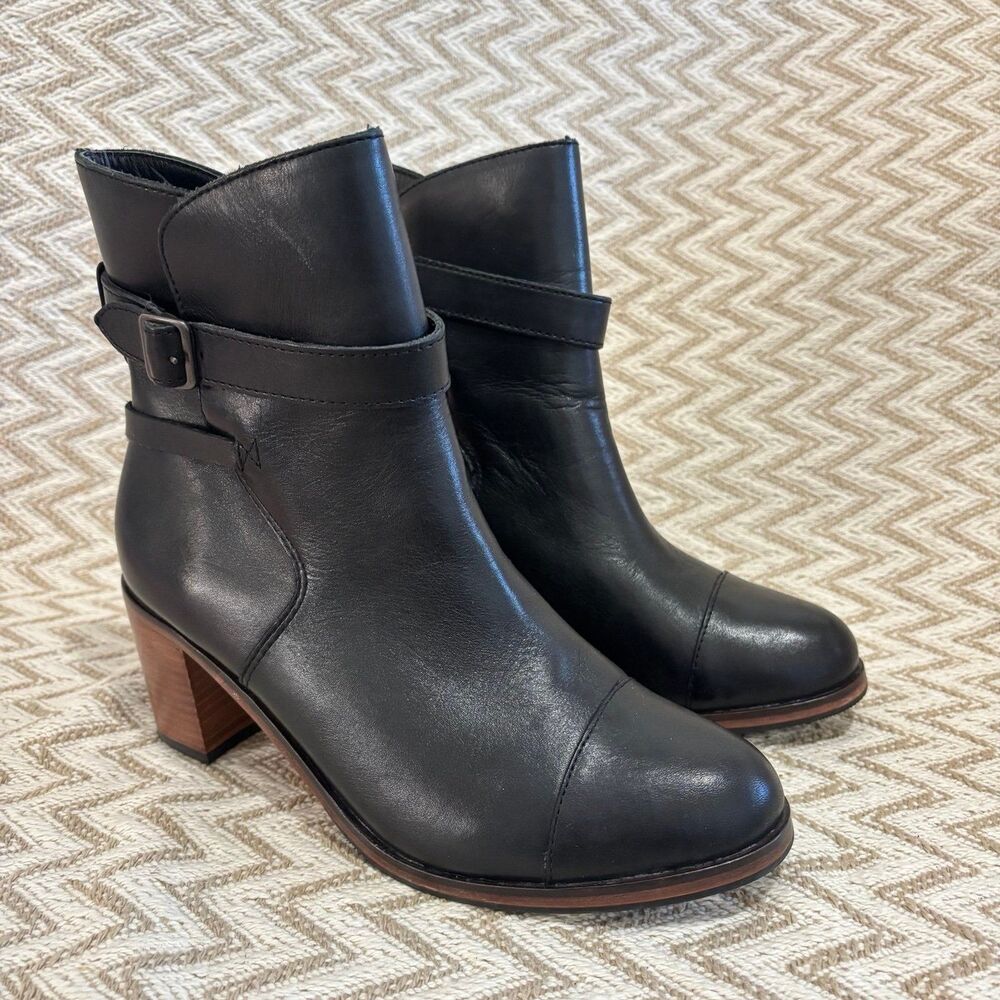 Wolverine 1000 Mile Samantha Pleet Bonny Pull On Black Leather Boots Size 8 - Picture 3 of 11